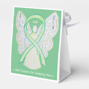 Gastgeschenk "Lime Green Awareness Ribbon Angel" Geschenkschachtel