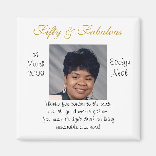 Gastgeschenk Magnet (Vorne)