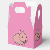 Gastgeschenk mit rosa Kaninchendesign Geschenkschachtel (Geöffnet)