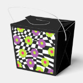 Gastgeschenk mit Schachbrettern und Blume entferne Geschenkschachtel (Rückseite)