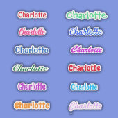 Gastgeschenk Name Waterproof Aufkleber