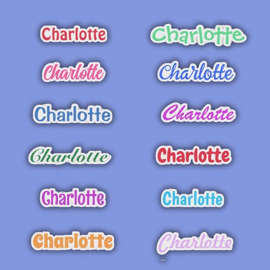 Gastgeschenk Name Waterproof Aufkleber