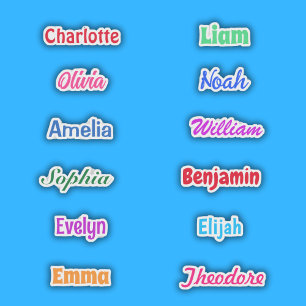 Gastgeschenk Name Waterproof Aufkleber