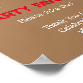 Gastgeschenk Nimm eine GRILLEN Baby Dusche Kariert Poster (Ecke)