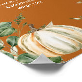 Gastgeschenk Nimm einen Fall Pumpkin Rustikale Flo Poster (Ecke)