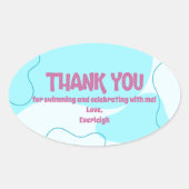 Gastgeschenk Ovaler Aufkleber (Vorderseite)