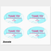 Gastgeschenk Ovaler Aufkleber (Blatt)