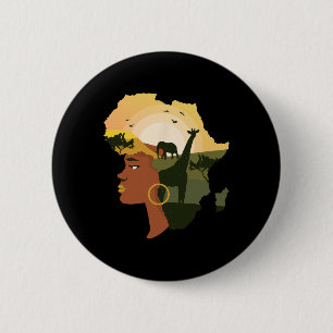 Gastgeschenk Pan African Decor Afro Amer Button