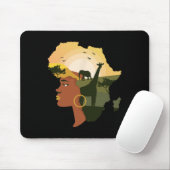 Gastgeschenk Pan African Decor Afro Amer Mousepad (Mit Mouse)