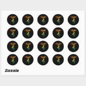 Gastgeschenk Pan African Decor Afro Amer Runder Aufkleber (Blatt)