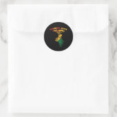 Gastgeschenk Pan African Decor Afro Amer Runder Aufkleber (Tasche)