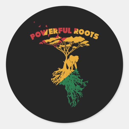 Gastgeschenk Pan African Decor Afro Amer Runder Aufkleber (Vorderseite)