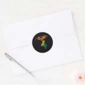 Gastgeschenk Pan African Decor Afro Amer Runder Aufkleber (Umschlag)