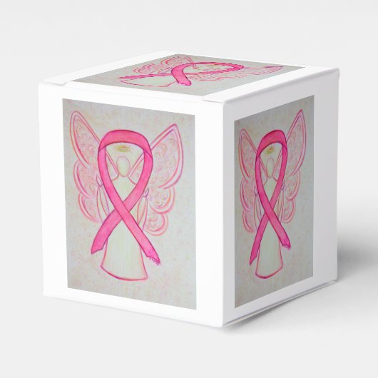 Gastgeschenk "Rosa Awareness Ribbon Angel" Geschenkschachtel (Vorderseite)