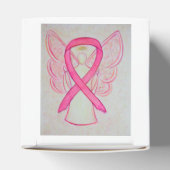 Gastgeschenk "Rosa Awareness Ribbon Angel" Geschenkschachtel (Oben)