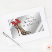 Gastgeschenk-Sticker für die rote Ferse Rechteckiger Aufkleber (Umschlag)