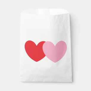 Gastgeschenk-Taschen mit rosa und roten Herzen Geschenktütchen