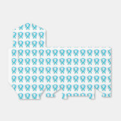 Gastgeschenk "Turquoise Awareness Ribbon Angel" Geschenkschachtel (Ungefaltet)