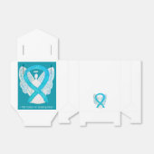 Gastgeschenk "Turquoise Awareness Ribbon Angel" Geschenkschachtel (Ungefaltet)