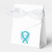 Gastgeschenk "Turquoise Awareness Ribbon Angel" Geschenkschachtel (Vorderseite)