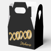 Gastgeschenk XOXO Black Gold Foil Ballon Custom Geschenkschachtel (Geöffnet)