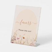 Gastgeschenk-Zeichen für Wildblumen Sockelschild (Vorderseite)