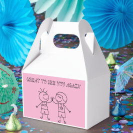 Gastgeschenk zum ersten Mal zum Geburtstag pink Geschenkschachtel