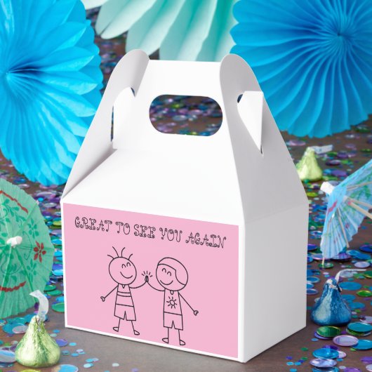 Gastgeschenk zum ersten Mal zum Geburtstag pink Geschenkschachtel (Party)