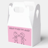 Gastgeschenk zum ersten Mal zum Geburtstag pink Geschenkschachtel (Geöffnet)