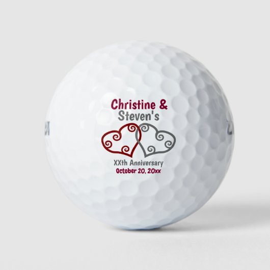 Gastgeschenk zum Jahrestag des Herzens Golfball (Vorderseite)