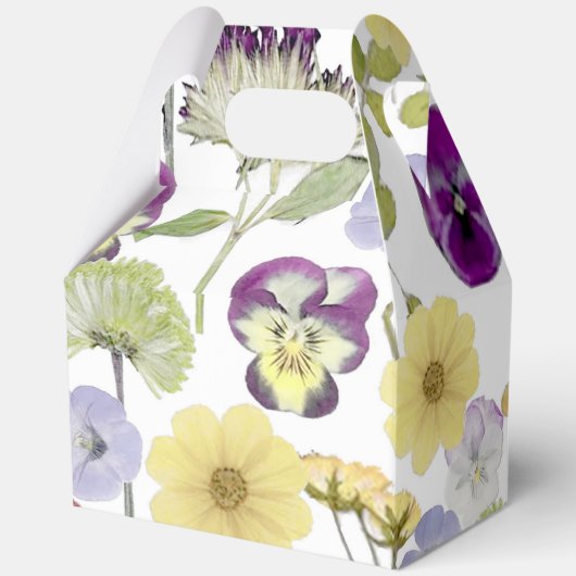 Gastgeschenk zum Thema Wildblume Geschenkschachtel (Rückseite)