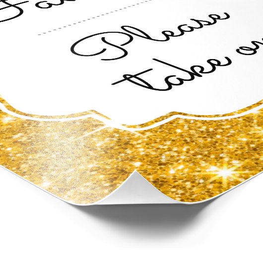 Gastgeschenke Bitte nehmen Sie ein Gold-Sparkasseg Fotodruck (Ecke)