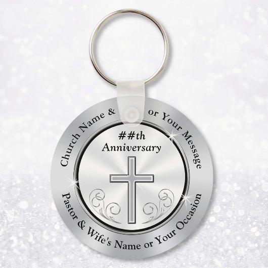 Gastgeschenke der Personalisierten Kirche in Silbe Schlüsselanhänger