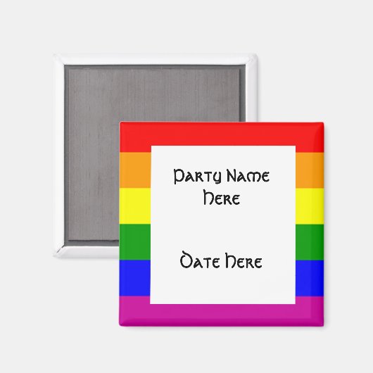 Gastgeschenke für benutzerdefinierte Regenbogenfar Magnet (Vorderseite/Rückseite)