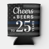 Gastgeschenke für die Polizeieinweisung: Thin Blue Dosenkühler (Vorderseite)