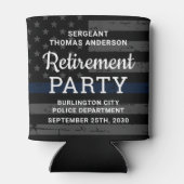 Gastgeschenke für die Polizeieinweisung: Thin Blue Dosenkühler (Rückseite)