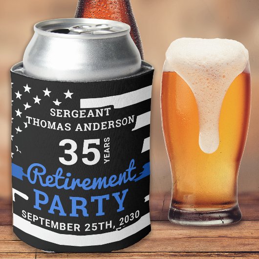 Gastgeschenke für die Polizeieinweisung: Thin Blue Dosenkühler