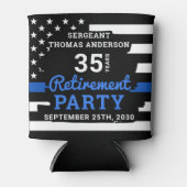 Gastgeschenke für die Polizeieinweisung: Thin Blue Dosenkühler (Vorderseite)