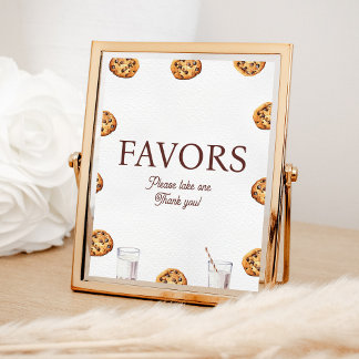 Gastgeschenke für Milch und Cookies Unterschreiben Poster