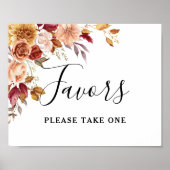 Gastgeschenke Hochzeit für Wasserfarben im Herbst Poster (Vorne)