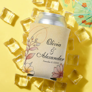 Gastgeschenke Hochzeit Herbst Wasserfarbe Dosenkühler