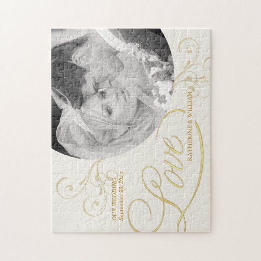 Gastgeschenke Hochzeit - kundenspezifisches Puzzle (Vertikal)