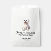 Gastgeschenke Hochzeit mit maltesischem Hund Geschenktütchen (Vorderseite)