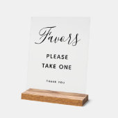 Gastgeschenke Hochzeiten bitte eine Tabelle nehmen Acrylschild (Winkel)