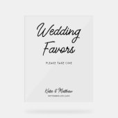 Gastgeschenke Hochzeiten Bitte nehmen Sie sich ein Acrylschild (Vorderseite)