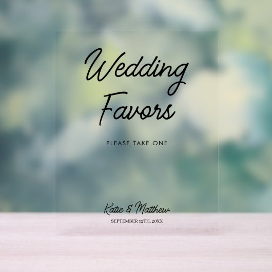 Gastgeschenke Hochzeiten Bitte nehmen Sie sich ein Acrylschild (Neutral)