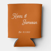 Gastgeschenke Hochzeiten Burnt Orange Minimalistis Dosenkühler (Vorderseite)