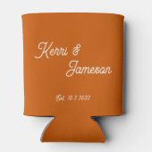 Gastgeschenke Hochzeiten Burnt Orange Minimalistis Dosenkühler (Rückseite)