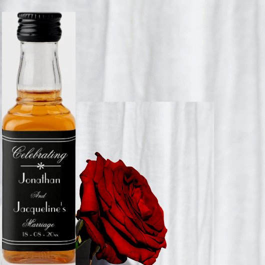 Gastgeschenke Hochzeiten Chic Script Niedlich Cool Alkoholflaschenetikett