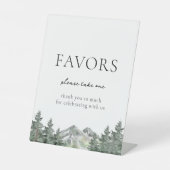 Gastgeschenke Hochzeiten der Bergkiefern Sockelschild (Vorderseite)